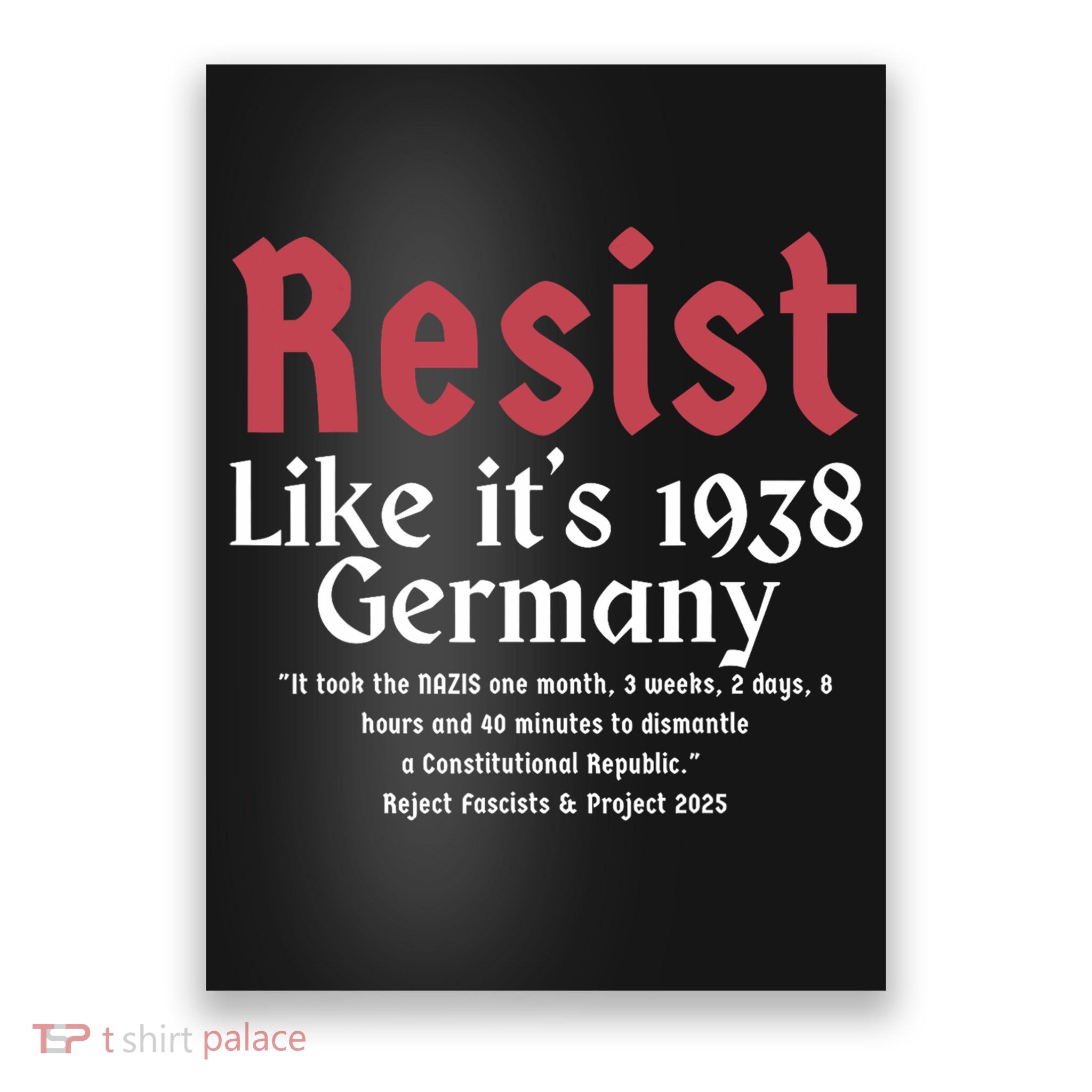 Resist Like It's 1938 Germany Poster