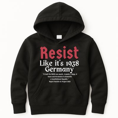 Resist Like It's 1938 Germany Kids Hoodie