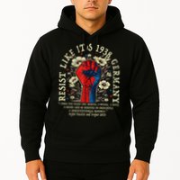 Resist Like It's 1938 Germany Floral Boho Funny Retro Hoodie