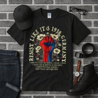 Resist Like It's 1938 Germany Floral Boho Funny Retro Tall T-Shirt