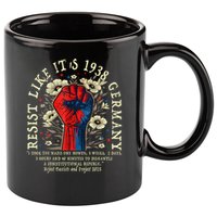 Resist Like It's 1938 Germany Floral Boho Funny Retro 11oz C Handle Ceramic Mug