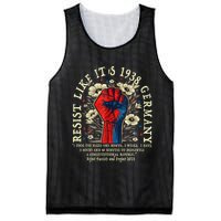 Resist Like It's 1938 Germany Floral Boho Funny Retro Mesh Reversible Basketball Jersey Tank