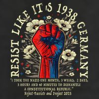 Resist Like It's 1938 Germany Floral Boho Funny Retro Tumbler