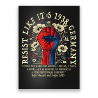 Resist Like It's 1938 Germany Floral Boho Funny Retro Poster