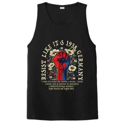 Resist Like It's 1938 Germany Floral Boho Funny Retro PosiCharge Competitor Tank