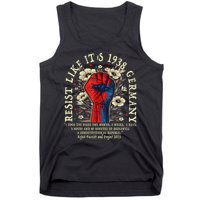 Resist Like It's 1938 Germany Floral Boho Funny Retro Tank Top