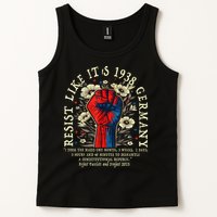 Resist Like It's 1938 Germany Floral Boho Funny Retro Tank Top