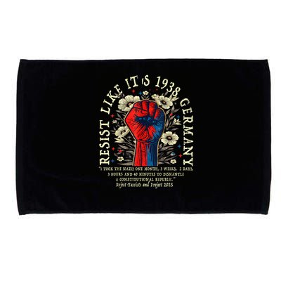 Resist Like It's 1938 Germany Floral Boho Funny Retro Microfiber Hand Towel