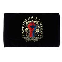 Resist Like It's 1938 Germany Floral Boho Funny Retro Microfiber Hand Towel