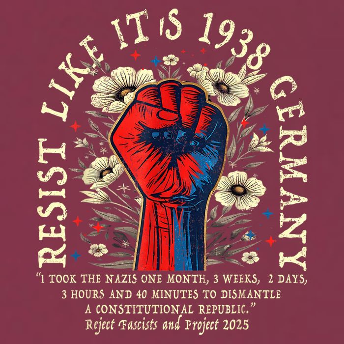 Resist Like It's 1938 Germany Floral Boho Funny Retro 16oz Travel Tumbler