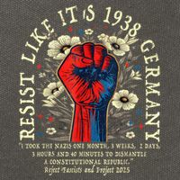 Resist Like It's 1938 Germany Floral Boho Funny Retro Cotton Canvas Backpack