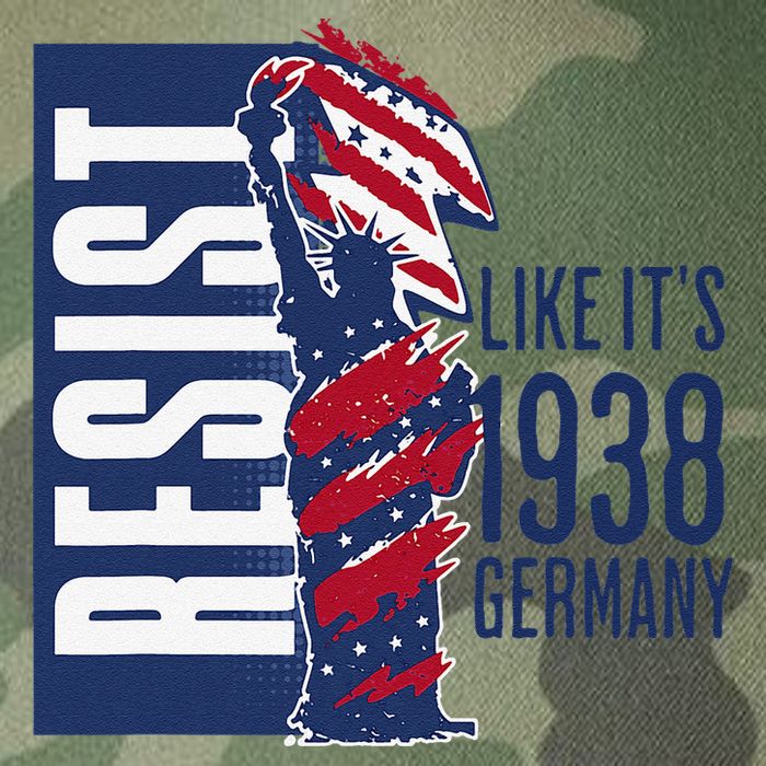 Resist Like Its 1938 Germany Reject Fascists  Project Legacy Tie Dye Trucker Hat