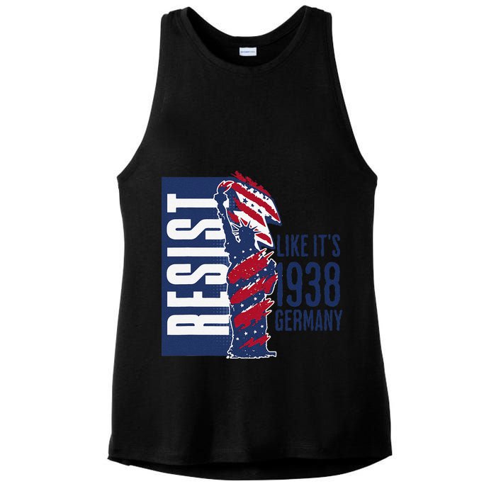 Resist Like Its 1938 Germany Reject Fascists  Project Ladies PosiCharge Tri-Blend Wicking Tank