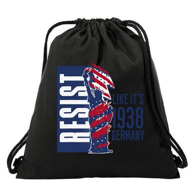 Resist Like Its 1938 Germany Reject Fascists  Project Drawstring Bag