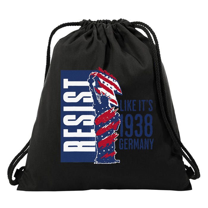 Resist Like Its 1938 Germany Reject Fascists  Project Drawstring Bag