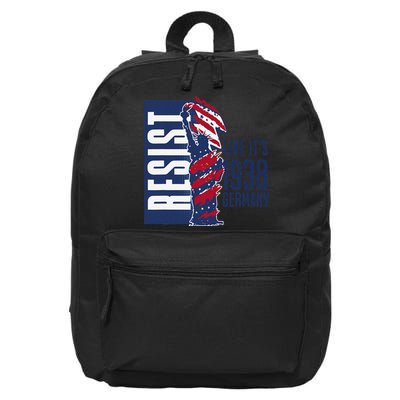 Resist Like Its 1938 Germany Reject Fascists  Project 16 in Basic Backpack