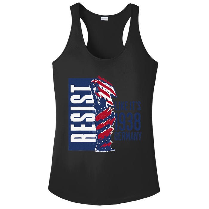 Resist Like Its 1938 Germany Reject Fascists  Project Ladies PosiCharge Competitor Racerback Tank