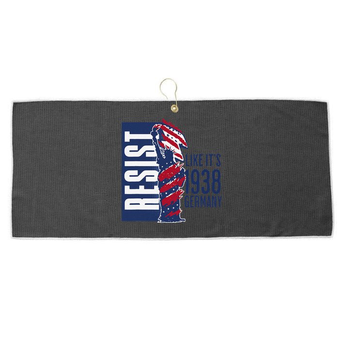 Resist Like Its 1938 Germany Reject Fascists  Project Large Microfiber Waffle Golf Towel