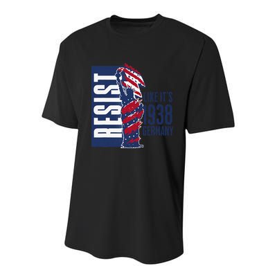 Resist Like Its 1938 Germany Reject Fascists  Project Youth Performance Sprint T-Shirt