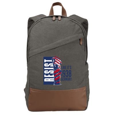 Resist Like Its 1938 Germany Reject Fascists  Project Cotton Canvas Backpack