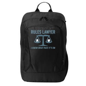 Rules Lawyer I Know What Page It&X27;S On. City Backpack