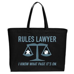 Rules Lawyer I Know What Page It&X27;S On. Cotton Canvas Jumbo Tote