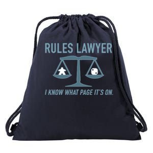 Rules Lawyer I Know What Page It&X27;S On. Drawstring Bag