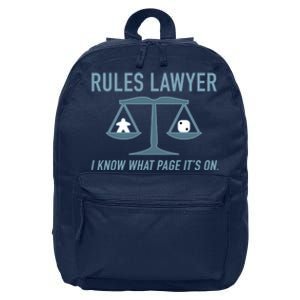 Rules Lawyer I Know What Page It&X27;S On. 16 in Basic Backpack