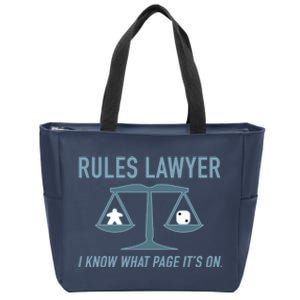 Rules Lawyer I Know What Page It&X27;S On. Zip Tote Bag