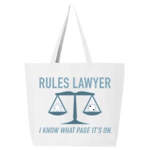 Rules Lawyer I Know What Page It&X27;S On. 25L Jumbo Tote