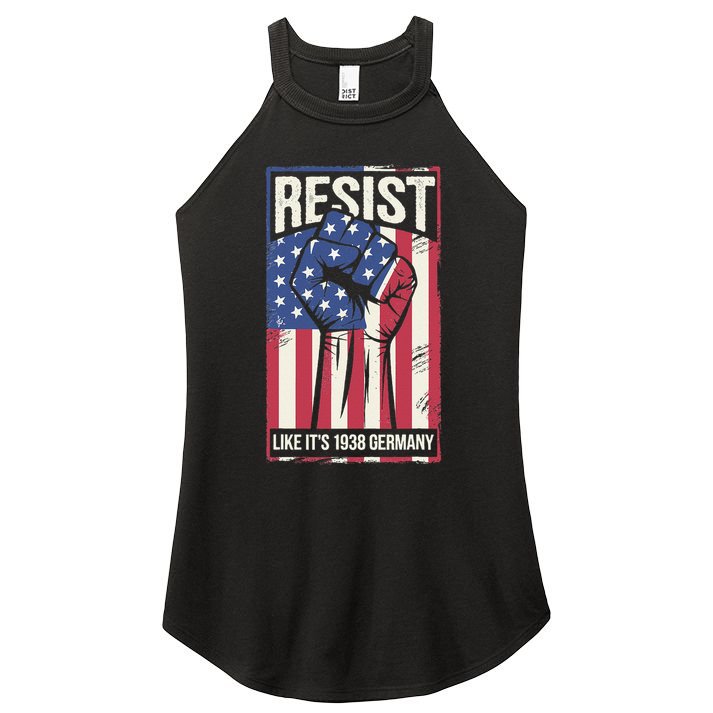 Resist Like Its 1938 Germany Women's Perfect Tri Rocker Tank