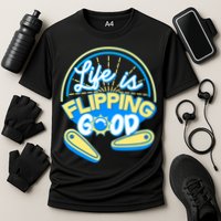 Retro Life Is Flipping Good Pinball Game Fan Performance Shirt