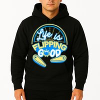 Retro Life Is Flipping Good Pinball Game Fan Hoodie