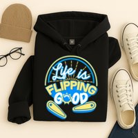 Retro Life Is Flipping Good Pinball Game Fan Hoodie