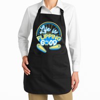 Retro Life Is Flipping Good Pinball Game Fan Apron