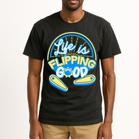 Retro Life Is Flipping Good Pinball Game Fan Tall T-Shirt