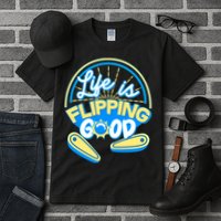 Retro Life Is Flipping Good Pinball Game Fan Tall T-Shirt