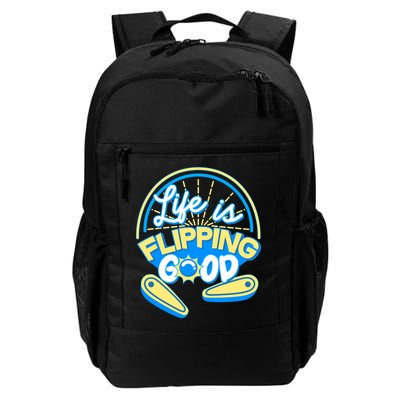 Retro Life Is Flipping Good Pinball Game Fan Backpack