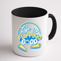 Retro Life Is Flipping Good Pinball Game Fan Mug