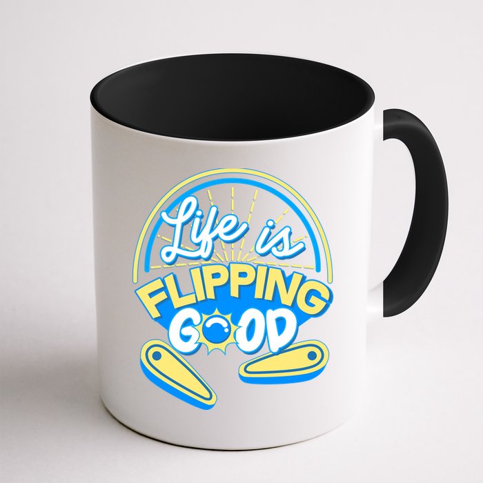 Retro Life Is Flipping Good Pinball Game Fan Mug