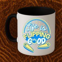 Retro Life Is Flipping Good Pinball Game Fan Mug