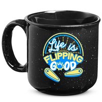 Retro Life Is Flipping Good Pinball Game Fan 15oz Campfire Ceramic Mug