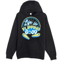 Retro Life Is Flipping Good Pinball Game Fan Premium Pullover Hoodie