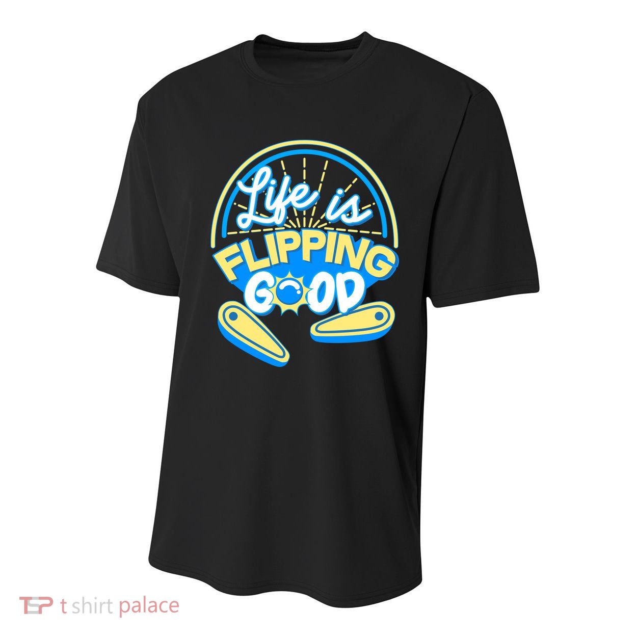 Retro Life Is Flipping Good Pinball Game Fan Youth Performance Sprint T-Shirt