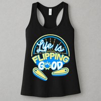 Retro Life Is Flipping Good Pinball Game Fan Womens Tank Top
