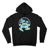 Retro Life Is Flipping Good Pinball Game Fan Tall Hoodie