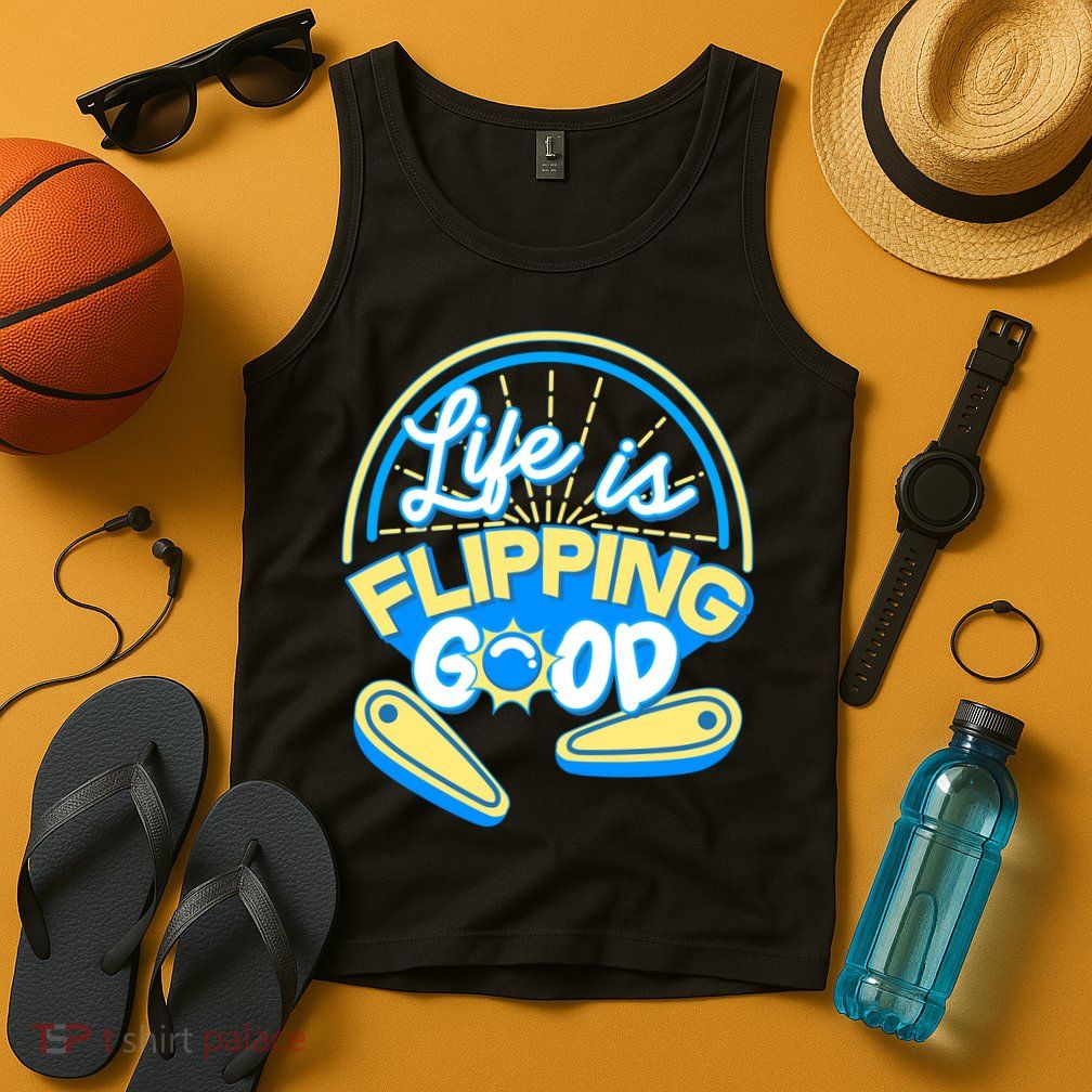 Retro Life Is Flipping Good Pinball Game Fan Tank Top