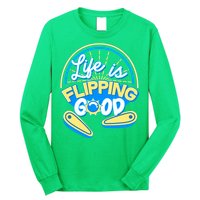 Retro Life Is Flipping Good Pinball Game Fan Long Sleeve Shirt