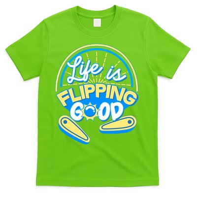 Retro Life Is Flipping Good Pinball Game Fan T-Shirt