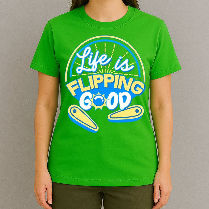 Retro Life Is Flipping Good Pinball Game Fan T-Shirt